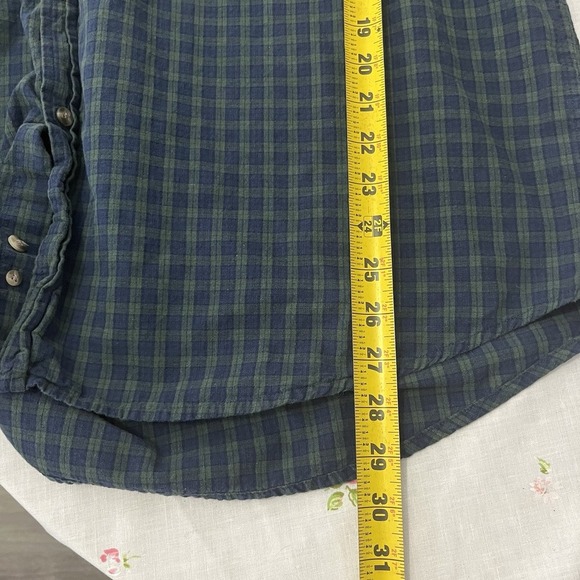 Sedgefield Button Down Long Sleeve Flannel Fall Green And Blue Size XL - Picture 6 of 8